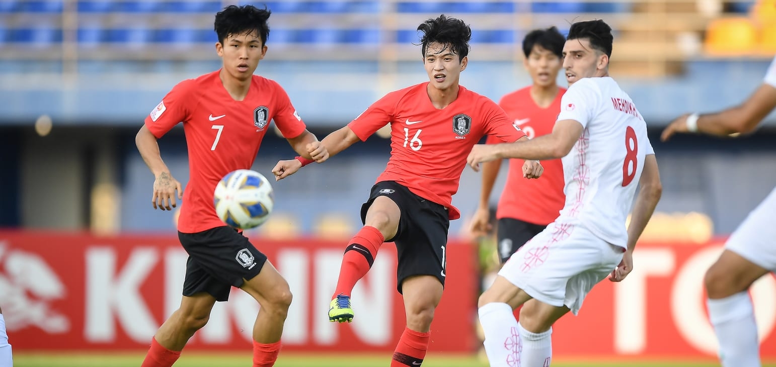 ha u23 iran 2 1 u23 han quoc hien ngang vao tu ket
