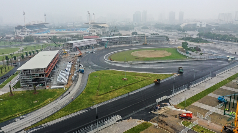 duong dua f1 ha noi tang toc vao giai doan hoan thien