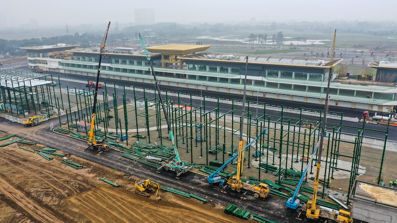 duong dua f1 ha noi tang toc vao giai doan hoan thien