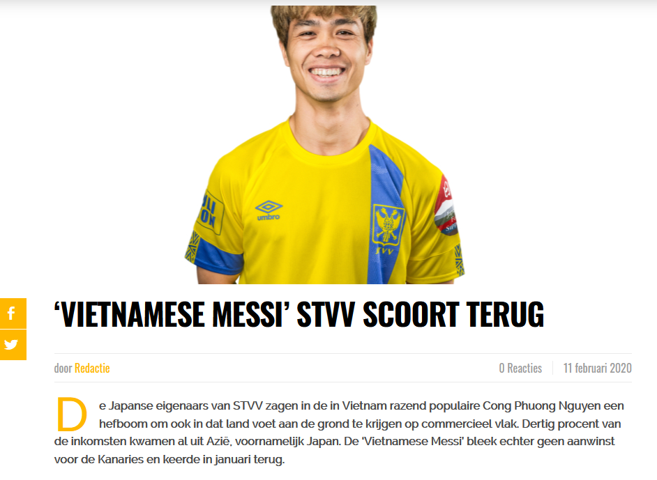Báo Bỉ: "Messi Việt Nam đã trở lại!" bao bi messi viet nam da tro lai