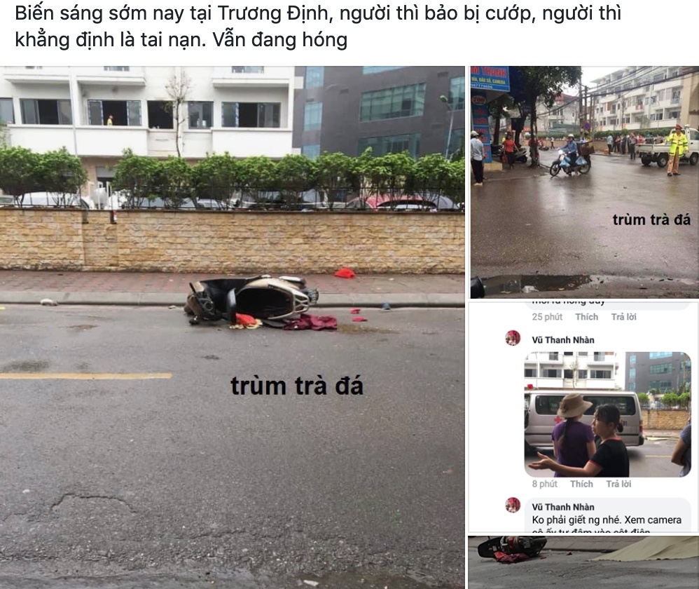 su that nguoi phu nu tu vong ben xe may giua pho ha noi