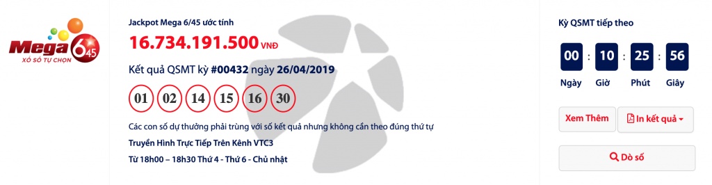 ket qua mega 645 vietlott hom nay 2842019 dip nghi le 304 15 tim ra nguoi trung hon 16 ti dong