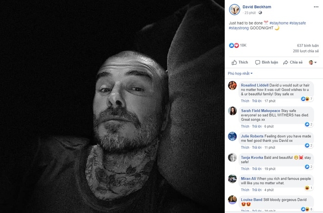 David Beckham bất ngờ "xuống tóc" kêu gọi mọi người ở nhà phòng COVID-19 he lo ly do david beckham bat ngo cao dau