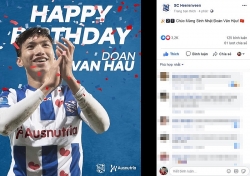 sc heerenveen chuc mung sinh nhat van hau tren facebook