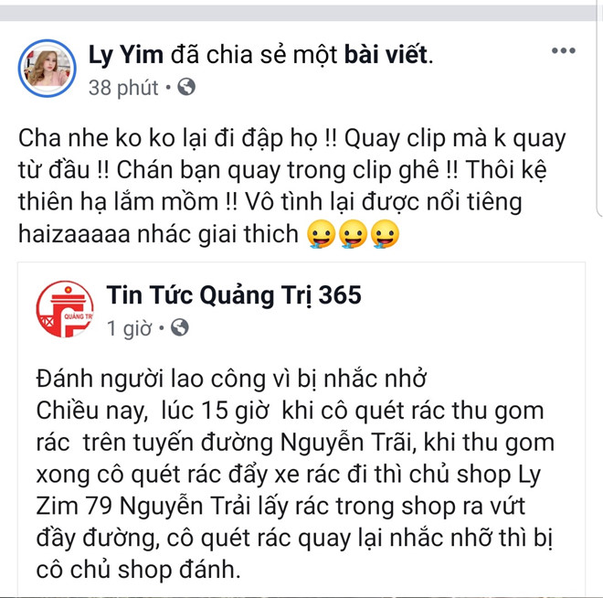 Sau vụ choảng nhau vì túi rác, nữ lao công và cô chủ shop nói gì? sau vu choang nhau vi tui rac nu lao cong va co chu shop noi gi