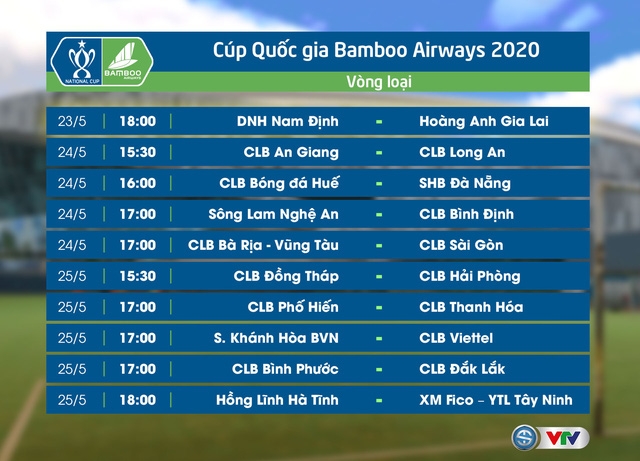Lịch thi đấu vòng loại Cúp Quốc gia 2020 mới và đầy đủ nhất lich thi dau vong loai cup quoc gia 2020 moi va day du nhat