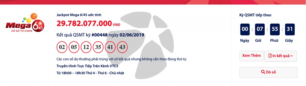 ket qua xo so vietlott mega 645 ngay 562019 da tim ra nguoi trung gan 30 ti dong