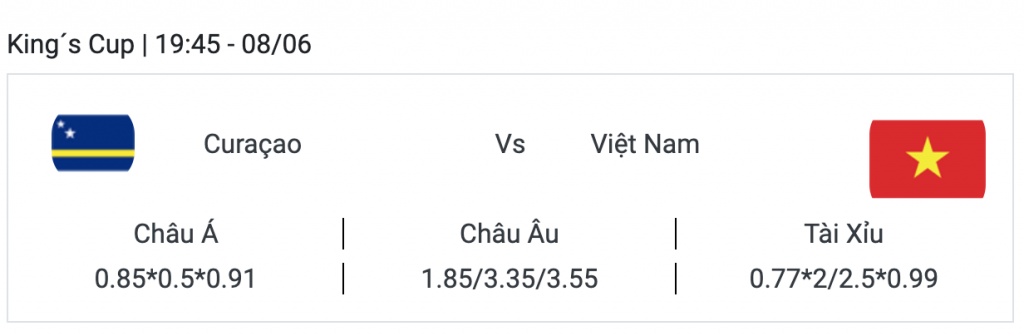 Link xem online, trực tiếp Việt Nam vs Curacao chung kết King's Cup 2019 link xem online truc tiep viet nam vs curacao chung ket kings cup 2019