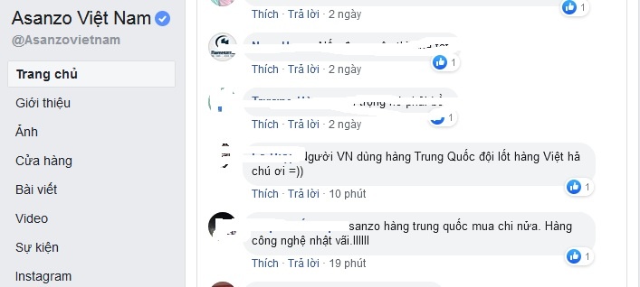 Bị dân mạng "tổng tấn công", fanpage của Asanzo vội vàng chặn bình luận fanpage bi dan mang khung bo facebook cua asanzo voi vang chan binh luan