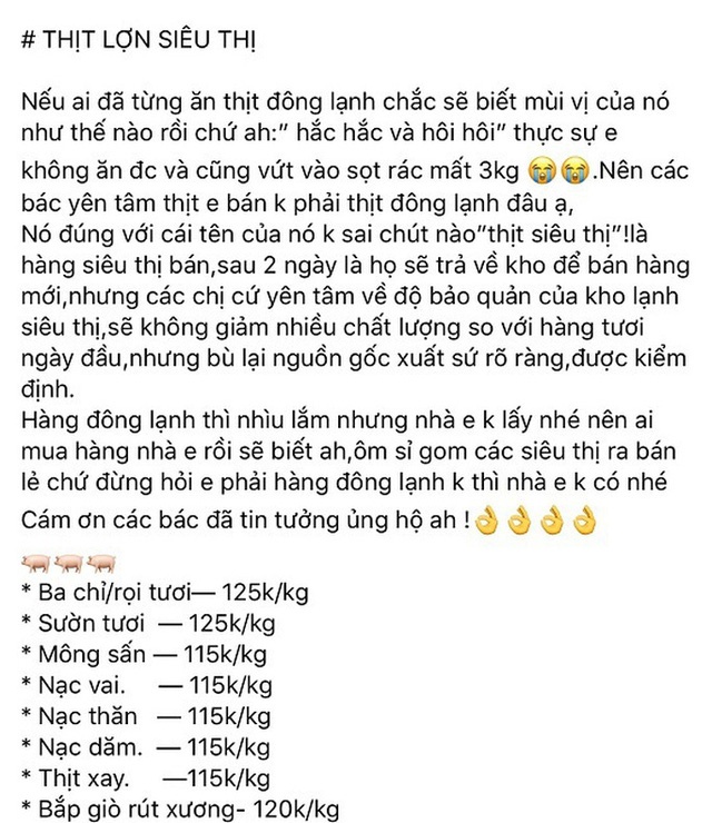 Người tiêu dùng nên cẩn trọng với "Thịt siêu thị" rao bán tràn lan trên MXH thit sieu thi rao ban tran lan tren mxh nguoi tieu dung nen can trong