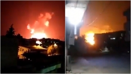 khoanh khac cac can cu quan su cua syria bi khong kich nghi do israel