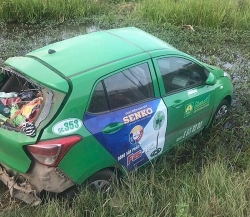 bat khan cap 2 doi tuong cua co tai xe taxi trong dem o long an
