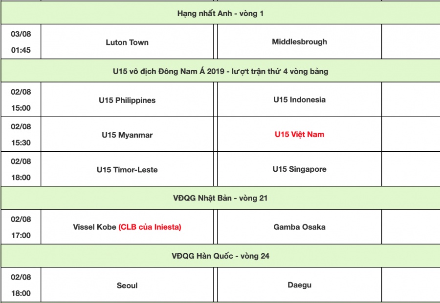 lich thi dau bong da chieu toi 28 rang sang 38 moi nhat