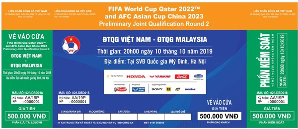 VFF công bố hình ảnh mẫu, cách thức mua và giá vé trận Việt Nam vs Malaysia dễ dàng nhất vff cong bo hinh anh mau cach thuc mua va gia ve tran viet nam vs malaysia de dang nhat