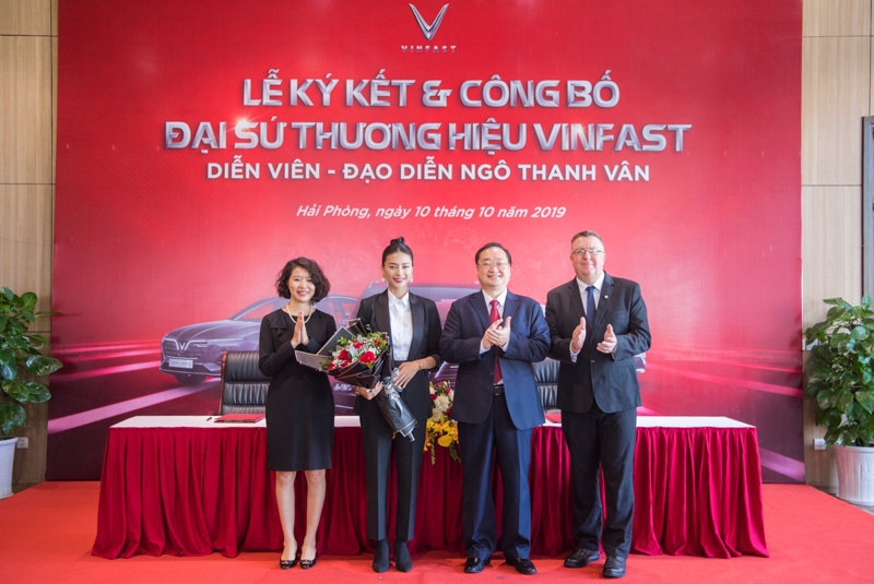 Ngô Thanh Vân "kết duyên" với VinFast vinfast he lo dai su thuong hieu cho nhung chiec xe hoi cua hang