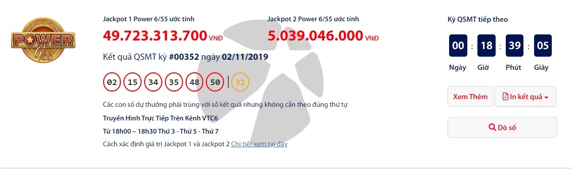 ket qua xo so vietlott ngay 5112019 hon 54 ti dong se goi goi ten ai