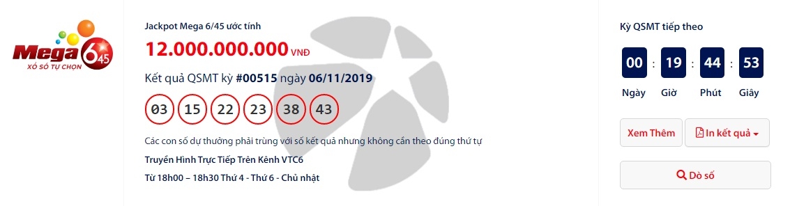 Kết quả xổ số Vietlott ngày 8/11: Sau người trúng gần 26 tỉ, ai sẽ "ẵm" 12 tỉ đồng? ket qua xo so vietlott ngay 811 sau nguoi trung gan 26 ti ai se am 12 ti dong
