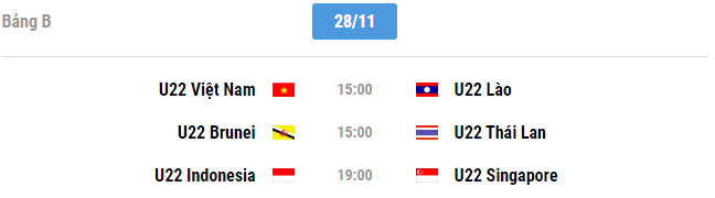 lich thi dau bong da moi nhat cua dt u22 viet nam tai sea games 30