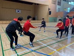 thoi tiet xau u23 viet nam tap luyen trong nha