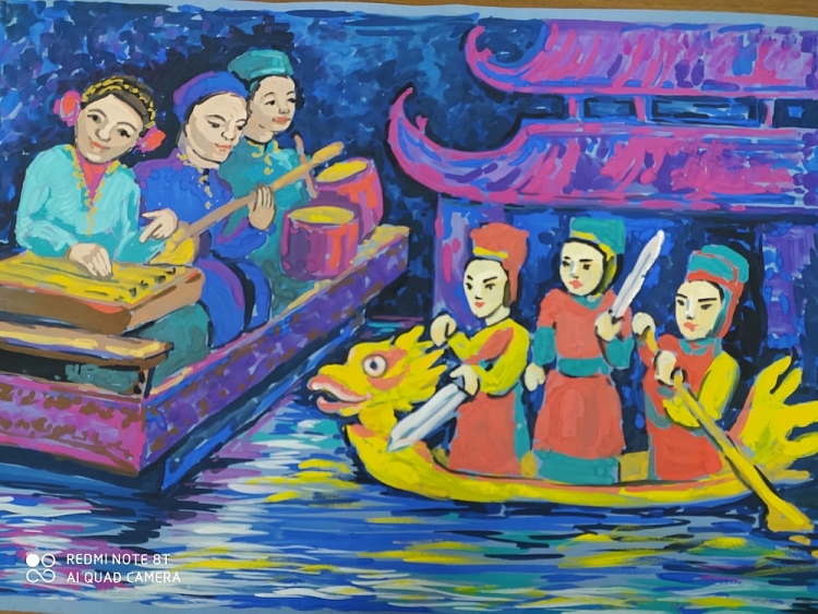 Tác phẩm Phát động cuộc thi vẽ tranh thiếu nhi quốc tế “Em vẽ Việt Nam - Em vẽ nước Nga” lần thứ VI