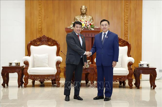 Lãnh đạo Lào đánh giá cao kết quả hợp tác giữa các cơ quan của Quốc hội Việt Nam và Lào Chú thích ảnh