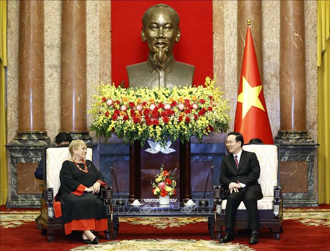 Chủ tịch nước Võ Văn Thưởng tiếp cựu Tổng thống Chile Chú thích ảnh