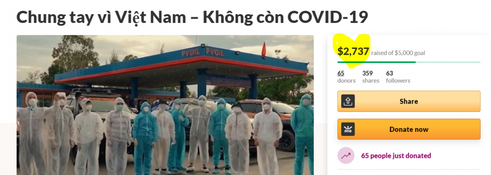 Ban tổ chức đã đạt được hơn 50% mục tiêu quyên góp sau 2 ngày chạy chương trình. 0034 117891618 232429981525689 5009535480074648379 o