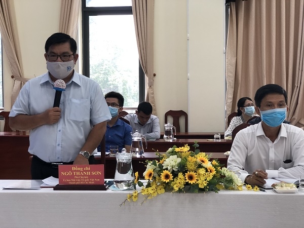 Phó chủ tịch Ủy ban Mặt trận Tổ quốc Việt Nam Thành phố Ngô Thanh Sơn phát biểu tại hội nghị 2515 aoxanh 20200818185111