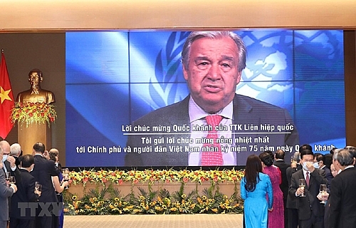 Tổng thư ký Liên hợp quốc Antonio Guterres gửi lời chúc mừng 75 năm Quốc khánh nước CHXHCN Việt Nam (Ảnh: TTXVN) 1954 09 antonio guterres