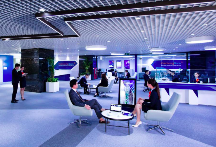 Phòng giao dịch 5 sao hiện đại của ngân hàng số Kienlongbank Phòng giao dịch 5 sao hiện đại của ngân hàng số Kienlongbank