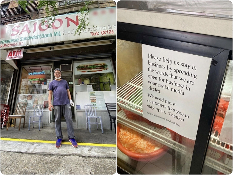 một cửa hàng bánh mì Việt Nam nằm ở New York đã kêu gọi sự giúp đỡ của mọi người nhằm lan toả thông tin và có thêm nhiều người đến mua hàng. 3654 collage fotor