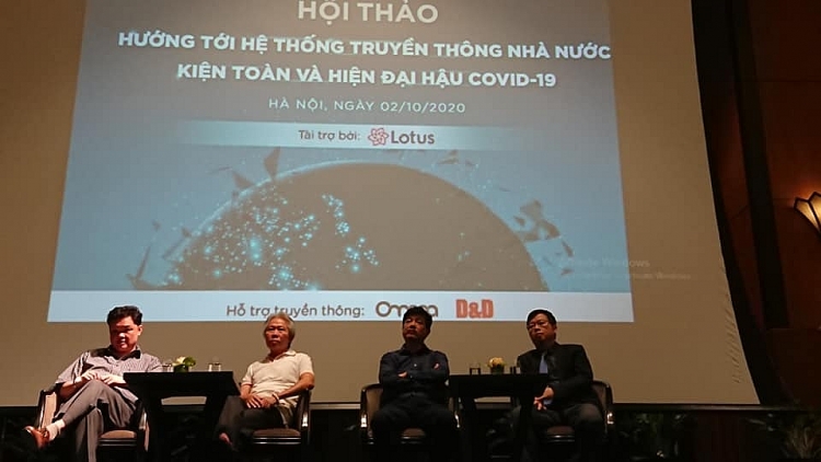 Các đại biểu dự hội thảo “Hướng tới hệ thống truyền thông nhà nước kiện toàn và hiện đại hậu COVID-19”. 5034 120493741 3220885488024290 3141515191114386670 n