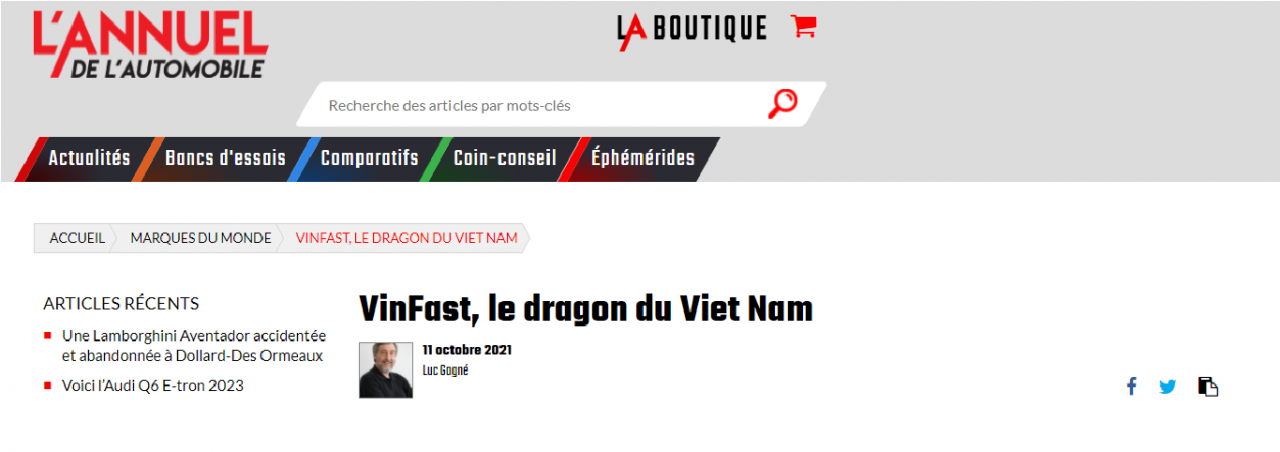 Chuyên gia Luc Gagne nhận định VinFast là con rồng của Việt Nam Chuyên gia Luc Gagne nhận định VinFast là con rồng của Việt Nam