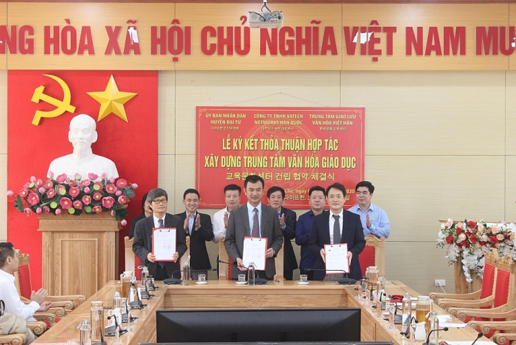 Buổi Lễ ký kết Thỏa thuận hợp tác Xây dựng Trung tâm Văn hóa Giáo dục tại xã Tân Thái, huyện Đại Từ, Tỉnh Thái Nguyên