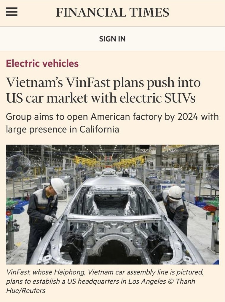 Báo Mỹ: VinFast là một trong những tâm điểm tại Triển lãm ô tô Los Angeles 2021 Báo Mỹ: VinFast là một trong những tâm điểm tại Triển lãm ô tô Los Angeles 2021