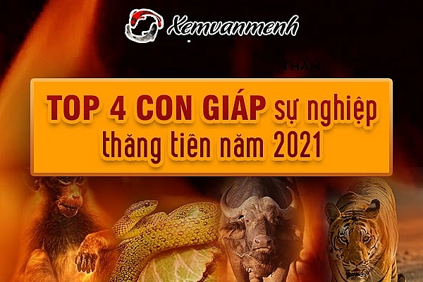 Top 4 con giáp có sự nghiệp phát triển rực rỡ trong năm 2021. Top 4 con giáp có sự nghiệp phát triển rực rỡ trong năm 2021.