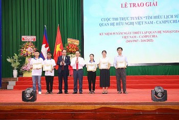 Cần Thơ: Trao giải cuộc thi trực tuyến “Tìm hiểu lịch sử quan hệ hữu nghị Việt Nam - Campuchia”
