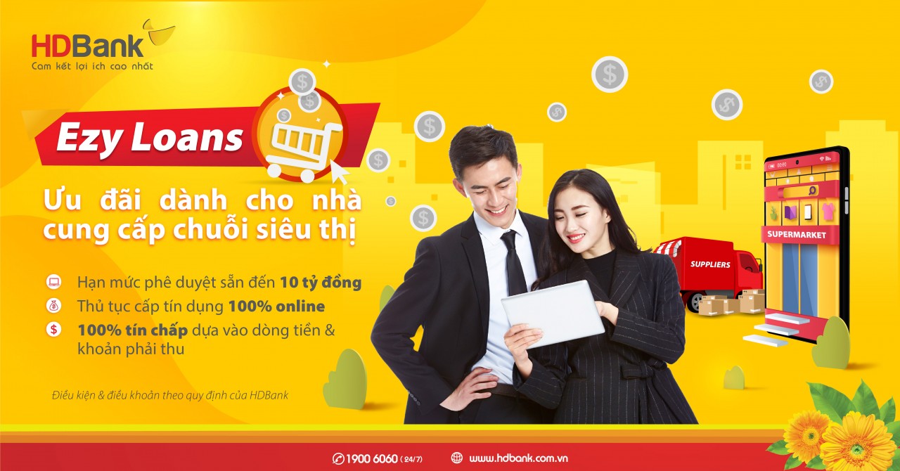 HDBank ưu đãi lãi suất cho nhà cung cấp siêu thị qua chương trình tín dụng 100% online HDBank ưu đãi lãi suất cho nhà cung cấp siêu thị qua chương trình tín dụng 100% online