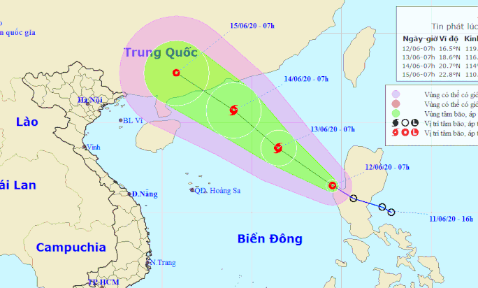 Áp thấp nhiệt đới vào Biển Đông, khả năng mạnh lên thành bão ap thap nhiet doi vao bien dong manh len thanh bao