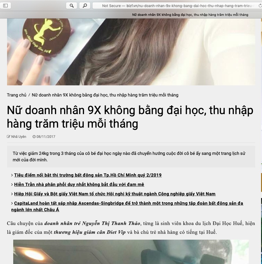 "Nữ doanh nhân thành đạt" nghi lập công ty ma bán giảm cân DIET VIP, dấu hiệu trốn thuế nu doanh nhan thanh dat nghi lap cong ty ma ban giam can diet vip dau hieu tron thue