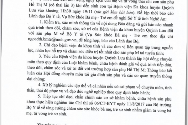 Yêu cầu Đà Nẵng, Nghệ An xử nghiêm vụ sản phụ, thai nhi tử vong yeu cau da nang nghe an xu nghiem vu san phu thai nhi tu vong