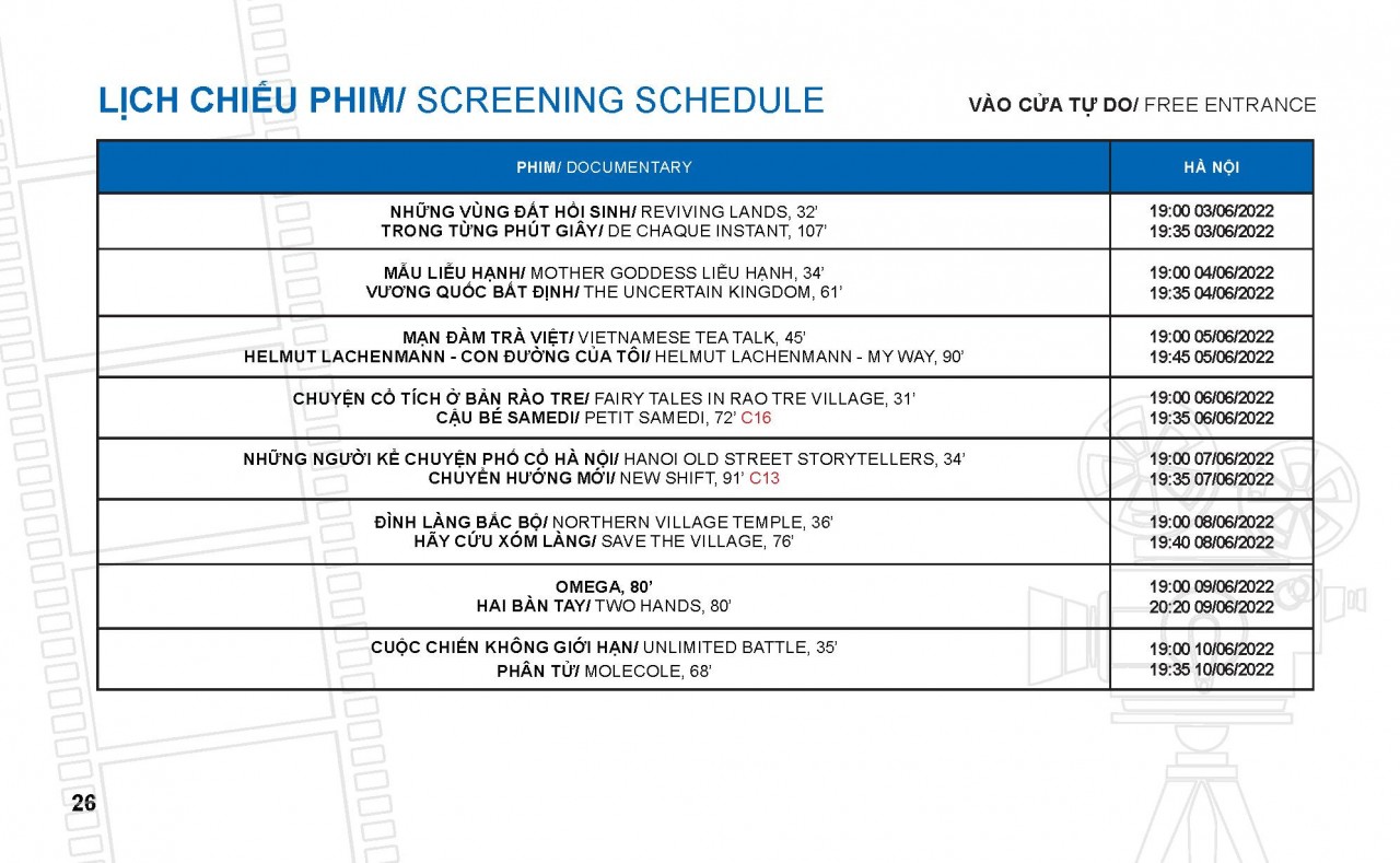The 12th European-Vietnamese Documentary Film Festival Kicks Off in Hanoi