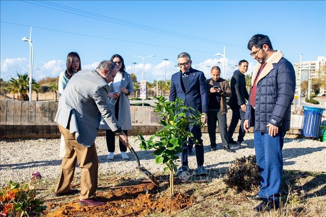 Trồng cây hướng tới kỷ niệm 30 năm quan hệ Việt Nam – Israel Chú thích ảnh