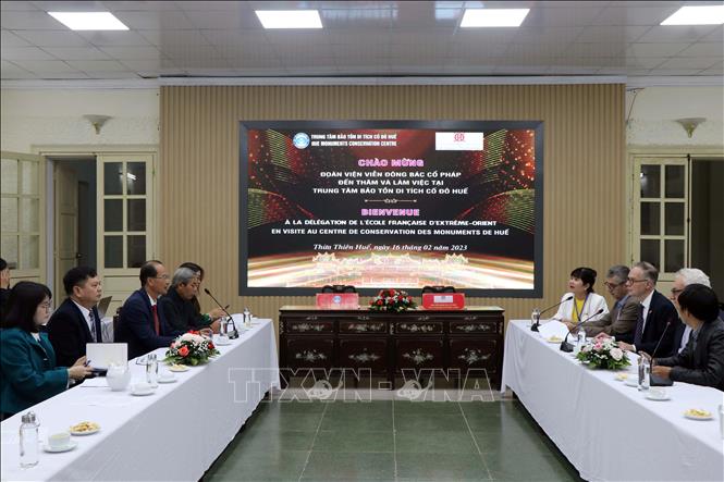 Kết nối hợp tác với Viện Viễn Đông Bác cổ Pháp trong bảo tồn Di tích Cố đô Huế Chú thích ảnh
