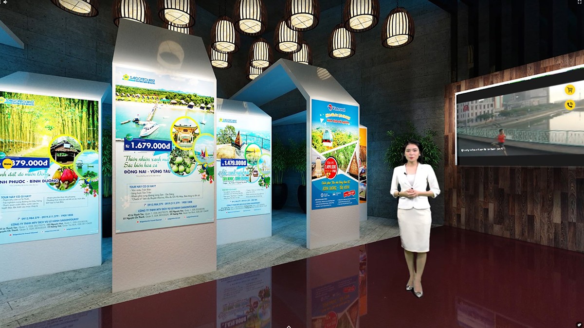 Gian hàng 3D tại ITE HCMC 2022. Ảnh minh họa: Tổng cục Du lịch Gian hàng 3D tại ITE HCMC 2022. Ảnh minh họa: Tổng cục Du lịch