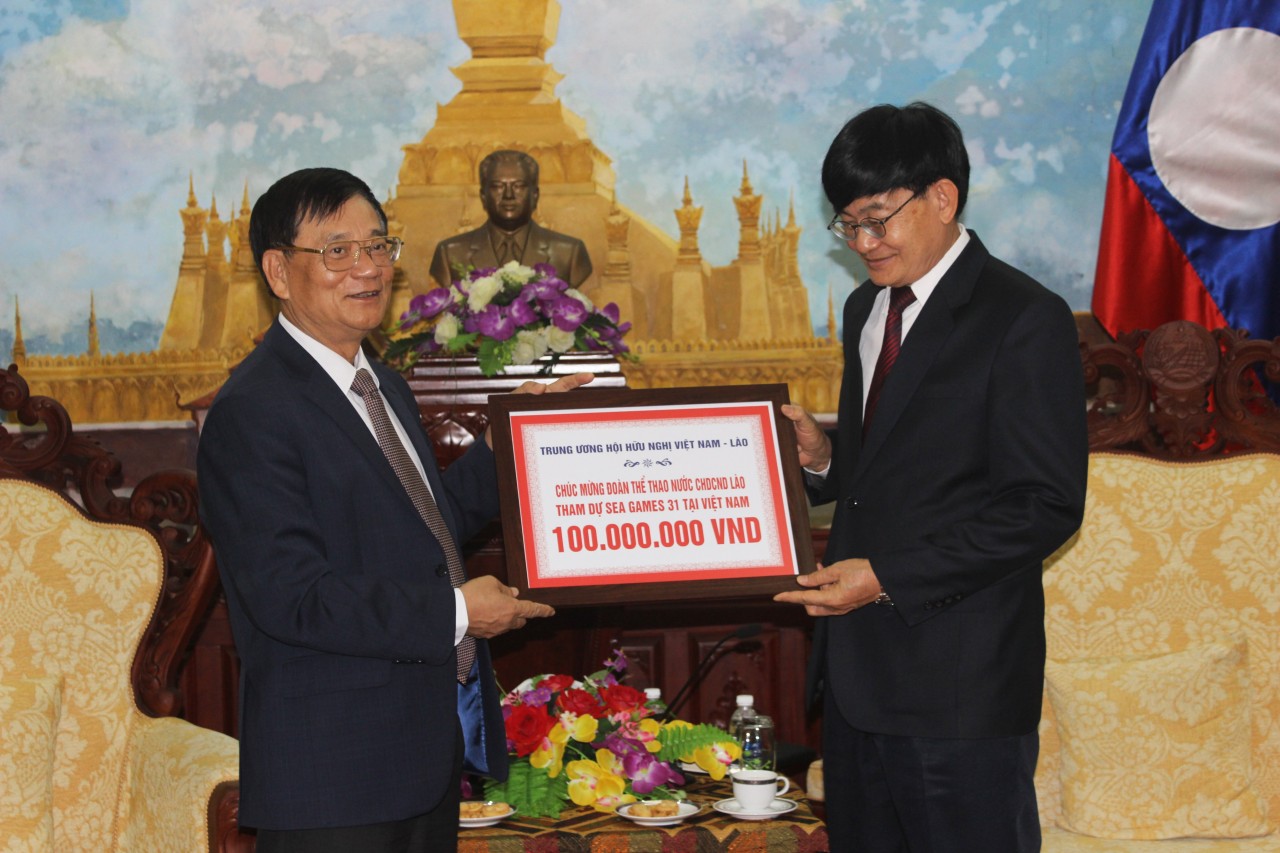 Trung ương Hội hữu nghị Việt Nam - Lào chúc mừng Đoàn thể thao Lào tham dự SEA Games 31 Trung ương Hội hữu nghị Việt Nam - Lào chúc mừng Đoàn thể thao Lào tham dự SEA Games 31