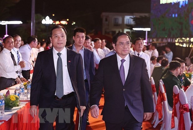 Thủ tướng Phạm Minh Chính dự Lễ kỷ niệm 65 năm Ngày Bác Hồ về thăm Hà Tĩnh. Ảnh: Dương Giang/TTXVN Thủ tướng Phạm Minh Chính dự Lễ kỷ niệm 65 năm Ngày Bác Hồ về thăm Hà Tĩnh. Ảnh: Dương Giang/TTXVN