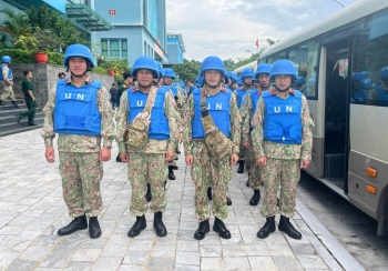156 thành viên của Đội Công binh số 1 lên đường tới phái bộ tại Abyei