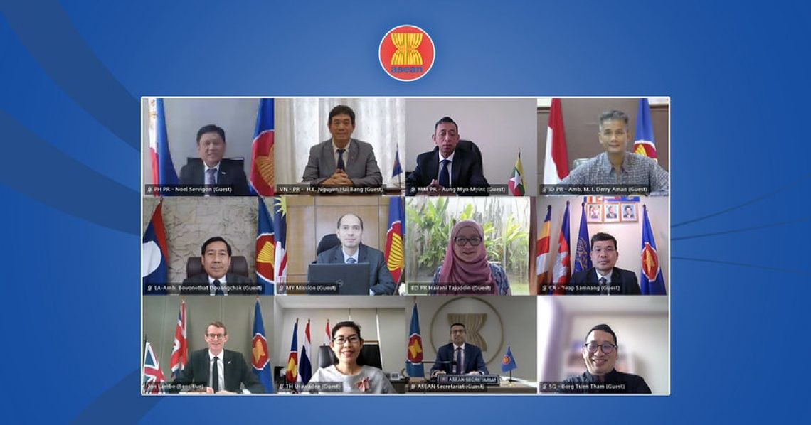 Cuộc họp diễn ra dưới hình thức trực tuyến. Ảnh: ASEAN Cuộc họp diễn ra dưới hình thức trực tuyến. Ảnh: ASEAN