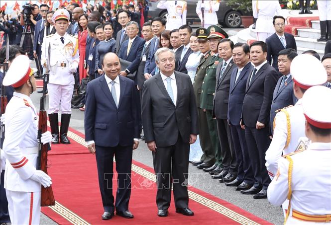Lễ đón chính thức Tổng Thư ký Liên hợp quốc António Guterres Chú thích ảnh